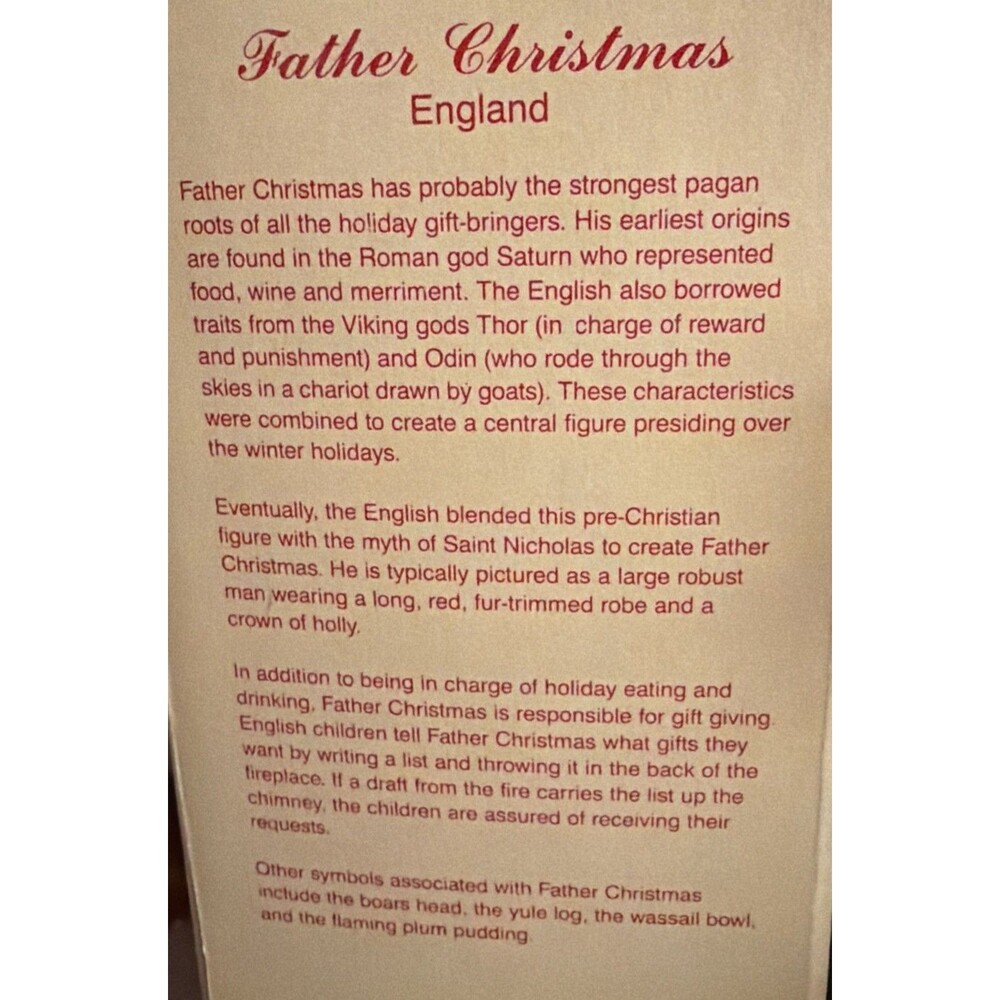 The International Santa Claus Dillard's Collection England Father Christmas - Picture 7 of 7